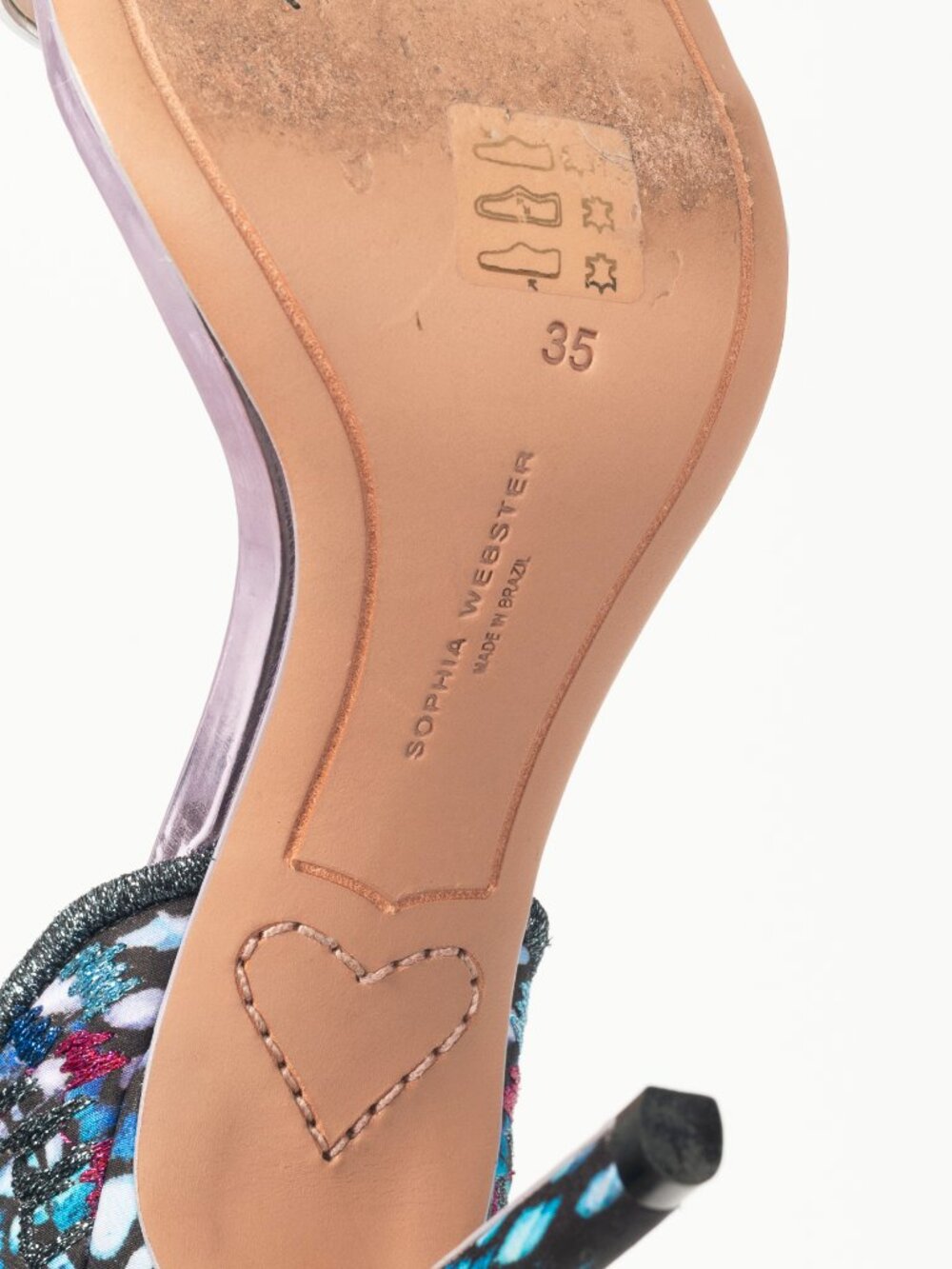 Sophia Webster Chiara Embroidery "Silver & Blue" Butterfly Sandals - Picture 5 of 10
